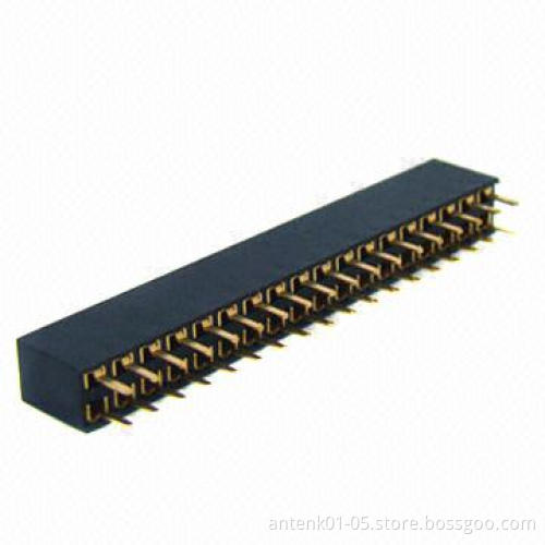 2.54mm Female Header, Height Profile 8.5mm, Triple Contact Straight, Dual Row